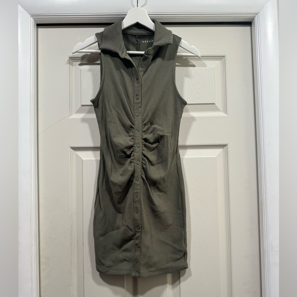 Aeropostale Olive Green Sleeveless Dress